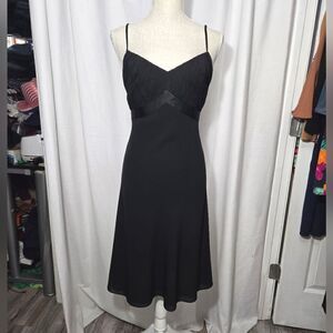 Ann taylor black Loft silk cocktail dress